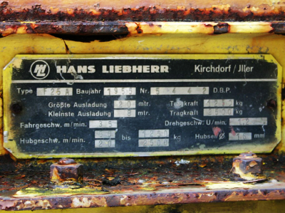 Datenblatt Technische Beschreibung Liebherr Turmdrehkran 185 HC von 04/1988 