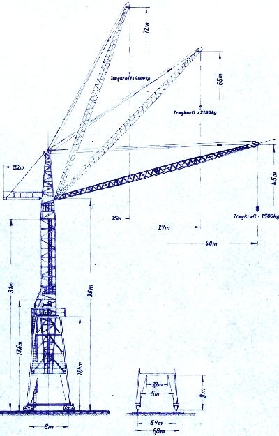 Technische Beschreibung Liebherr Turmdrehkran 80 HC von 04/1983 Datenblatt 